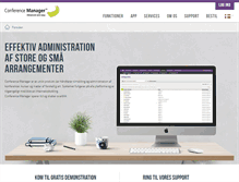Tablet Screenshot of conferencemanager.dk